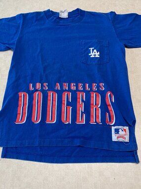 Vintage 1990's Nutmeg Los Angeles Dodgers MLB Spellout T-Shirt M